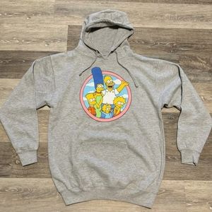 The Simpsons Family Pullover Hoodie Men’s Grey NEW